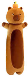 Jucarie Plus Tip Perna Capybara pentru copii +3ani si adulti lungime 65cm culoare Maro ABYZ&trade 