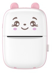 Mini Imprimanta Foto Portabila Flippy Incarcare USB Bluetooth Model Ursulet Alb Roz 