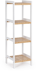 Raft pardoseala mdf alb bambus natur Brooklyn 34x33x110 cm 