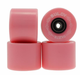 Roti Skateboard - 60 x 45 mm Set 4 buc Roz 