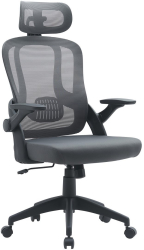 Scaun birou negru gri Riverside 62.5x65x128 cm 
