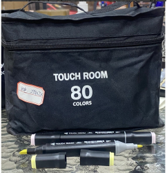 Set 80 Markere cu Alcool Touch Room Geanta Inclusa Flippy Multicolor 