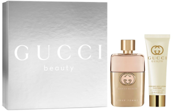Set Apa de Parfum cu vaporizator 50 ml + Lotiune de corp 50 ml Gucci Guilty 