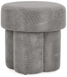 Taburet textil gri Glenda 42x42x43 cm 