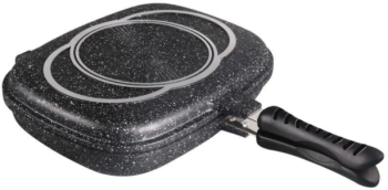 Tigaie Dubla Klausstech Antiaderenta 36 Cm Manere Ergonomice Manere Cu Magnet Rezistenta La Temperaturi Ridicate Curatare Usoara Negr 
