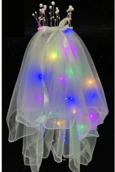 Voal Luminos pentru Copii Flippy Lumina Multicolora pentru Halloween Cosplay Craciun Carnaval Paste Ziua Copilului Bumbac/Poliester Marime 