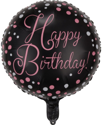 Balon din Folie Metalizata Flippy Figurine Model 2 Happy Birthday Tematica Aniversare 45 cm Ambalaj Individual Pai Inclus Umflare c 