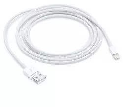 Cablu de date/incarcare Apple USB to Lightning 2m White 