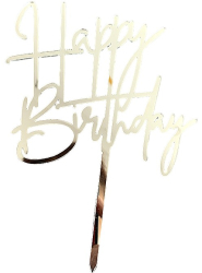 Decoratiune Topper pentru Tort Flippy Model Happy Birthday Tematica Aniversare Arginitu 10 cm 