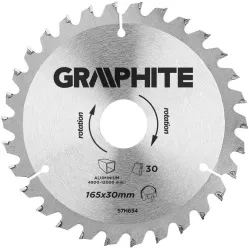 Disc circular vidia pentru aluminiu 30  dinti 165x30 mm Graphite  
