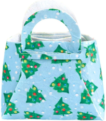 Geanta pentru Copii Flippy Pliabila pentru Cadouri de Craciun din Panza Netesuta Braduti 13 x 12 x 6 cm Verde 