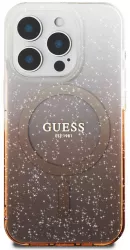 Husa pentru iPhone 16 Pro Max - Guess IML Glitter Gradient MagSafe GUHMP16XHGRCELW - Brown 