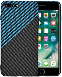 Husa pentru iPhone 7 Plus / iPhone 8 Plus - Techsuit Carbonite FiberShell - Blue Pulse 
