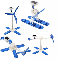 Jucarie robot solar pentru copii 6 in 1 Gonga® Albastru 
