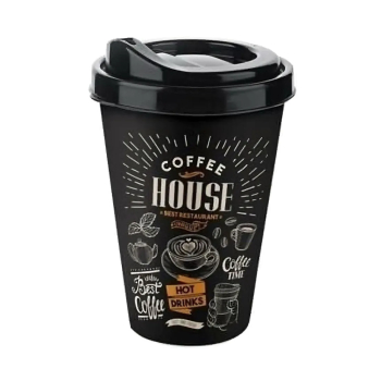 Pahar cafea cu tematica Coffee House 400 ml 