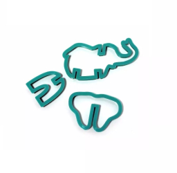 Set 4 forme model diverse animale pentru aluat Gonga® Albastru 