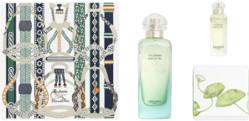 Set Apa de Toaleta cu vaporizator 100 ml + Sapun pentru fata si corp 50 g + Apa de Toaleta 7.5 ml Hermes Un Jardin Sur Le Nil 