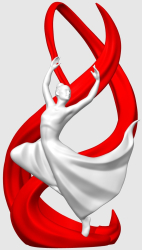 Suport Balerina pentru Vin &ndash Printat 3D Alb cu rosu Design Elegant si Modern 