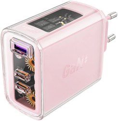 Acumulator pentru Priza 2 X USB-C USB GaN PD65W - Acesfast A45 - Cherry Blossom 