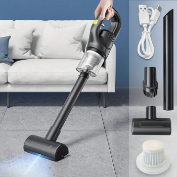 Aspirator Portabil fara Fir Flippy Incarcare USB Pentru Casa si Masina Autonomie 45 min Negru 