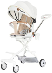 Carucior Sport Flippy 3in1 6-36 Luni Reversibil Pliabil Tavita pentru Masa Pozitie de Somn Centura de Siguranta Roti 360 Suport Paha 