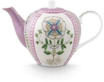 Ceainic din portelan Pip Studio Lilac 1.6l colectia Lily and Lotus 
