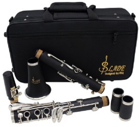 Clarinet 17 Clape 6 Inele KlaussTech Cutie Captusita Pentru Depozitare Inclusa Accesorii Pentru Curatare Butoias De Rezerva Negru 
