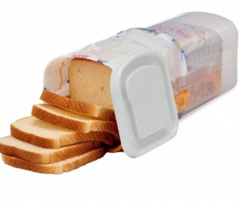Cutie Depozitare Paine Flippy din Plastic 34 x 13 cm Pastreaza Prospetimea Capac Alb 