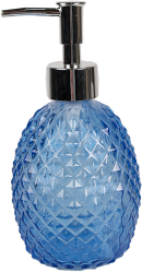 Dozator sapun sticla albastra 9x18 cm 350 ml 