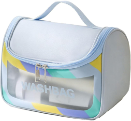 Geanta Cosmetice de Voiaj Flippy Impermeabila Translucida Mata 22 x 16 x 14 cm Albastru 