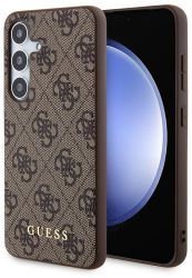Husa pentru Samsung Galaxy S24 Plus - Guess Hardcase 4G Metal Gold Logo GUHCS24MG4GFBR - Brown 