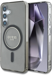 Husa pentru Samsung Galaxy S25 - Guess IML Glitter Circle MagSafe GUHMS25SHFGEREK - Black 