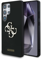 Husa pentru Samsung Galaxy S25 Ultra - Guess Silicone 4G Big Metal Logo GUHCS25LS4SMDK - Black 
