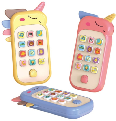Jucarie Interactiva Flippy Telefon Inteligent Model Unicorn Functii Educative Muzicale si Voce 4-6 ani 19 x 11.5 cm din Plastic Mul 