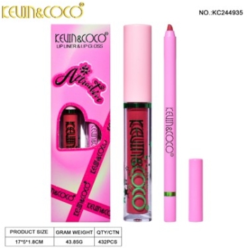 Kevin&Coco Set Lip Liner si Lip Gloss 