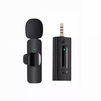 Microfon Lavaliera Wireless Flippy 1 Microfon si 1 Receptor 3.5 mm Autonomie 1-3h Bluetooth 5.0 70dB Baterie 50 mAh Negru 