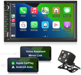 Multimedia Player auto ZKJAYOE compatibil cu Apple CarPlay si Android Car 7 inchi - RESIGILAT 