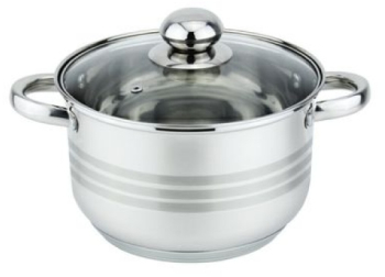 Oala cu capac Floria Inox 22 x 14 cm 4 L 