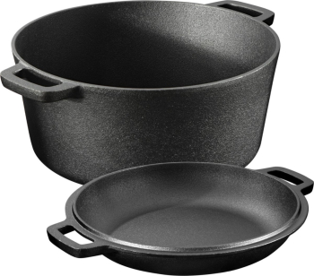 Oala cuptor olandez cu capac Navaris din fonta pentru plite/cuptoare 4.7 l 32 cm 61695.02 