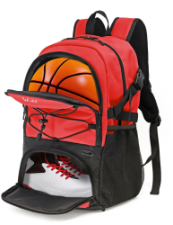 Rucsac de Baschet Multifunctional Flippy pentru Calatorie Sport Scoala cu Compartiment pentru Pantofi si Minge 32 Litri 45x32x22 cm R 