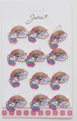 Set 12 Brose Martisor pentru Copii Unicorn Curcubeu 