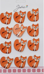 Set 12 Brose Martisor pentru Copii Vulpe Timida 