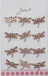 Set 12 Brose Martisor Primavara Libelula Traditional si Pietre 