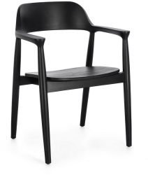 Set 2 scaune lemn negru Idris 60x54x80 cm 