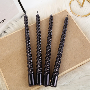 Set 4 Lumanari pentru Masa Flippy Model Rasucit Negru 