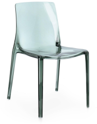 Set 4 scaune policarbonat transparent verde menta Adele 50x54x82 cm 