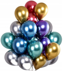 Set 50 Baloane din Latex Chrome Flippy Model Party 23 cm Multicolor 2.2 g 