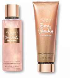 SET VICTORIAS SECRET LOTIUNE +SPRAY BARE SHIMMER 