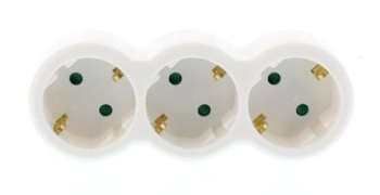 Triplu Stecher cu contact protectie 3x SCHUKO Well 16A 3500W 
