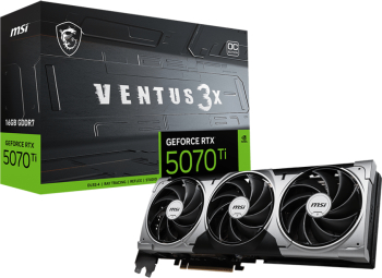 Placa video MSI VENTUS 3X OC NVIDIA GeForce RTX 5070 Ti 16GB GDDR7 256 bit DLSS 4 